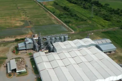 Vista aérea de la planta de Xeax Alimentos